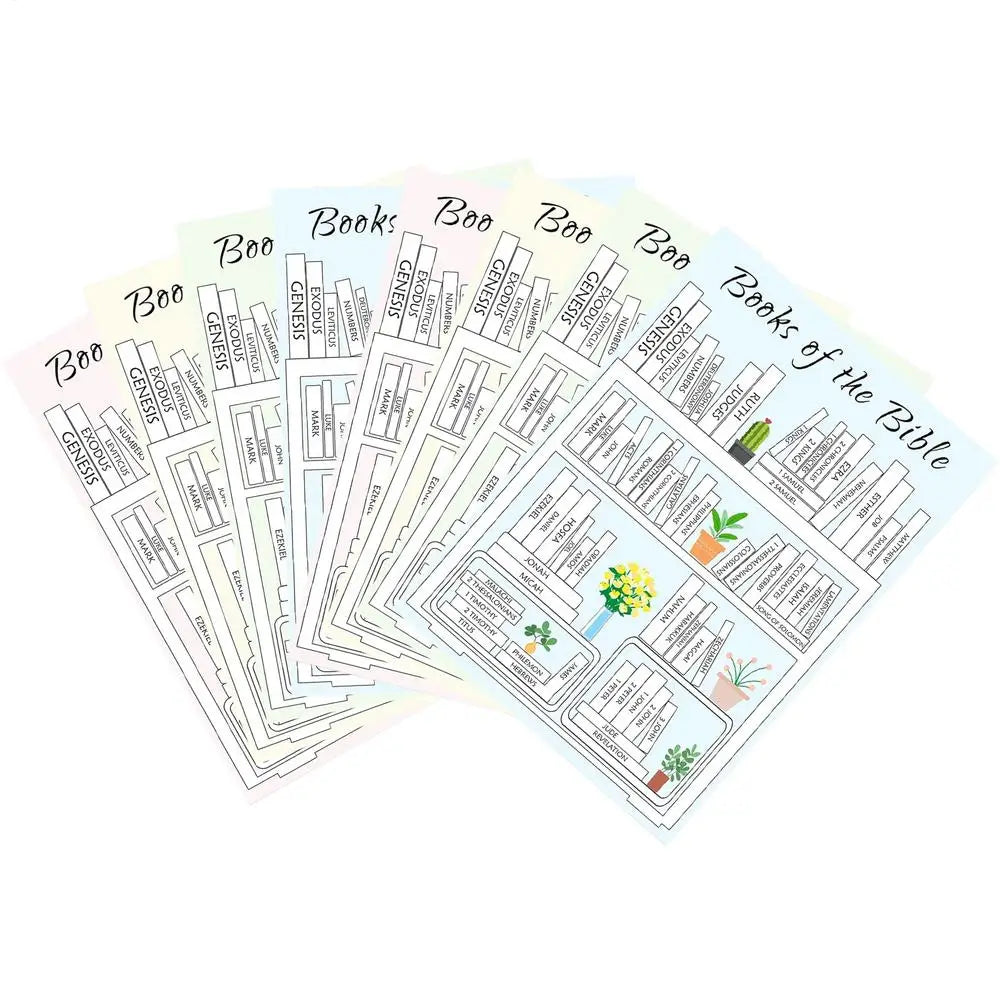 8-Piece Books of the Bible Sticker Set for Christian Journaling