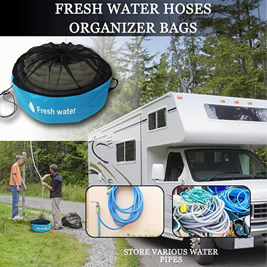 Breathable Drawstring Water Hose Storage Bag for RVs – Durable & Space-Saving Organizer