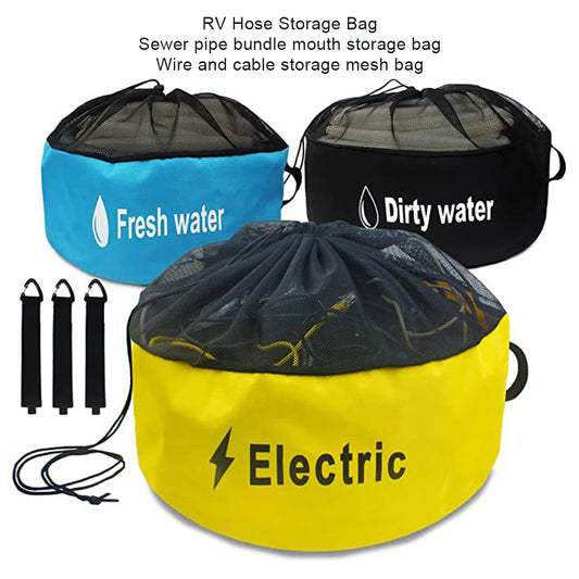 Breathable Drawstring Water Hose Storage Bag for RVs – Durable & Space-Saving Organizer