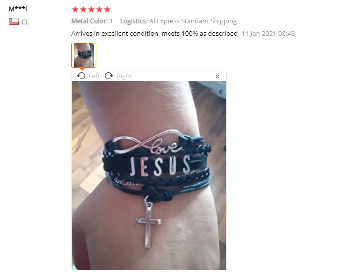 Mixed Color Rope Bracelet Infinity Love Jesus Fish Christian Cross God Charms Pendants Leather Bracelet Unisex Jesus Jewelry