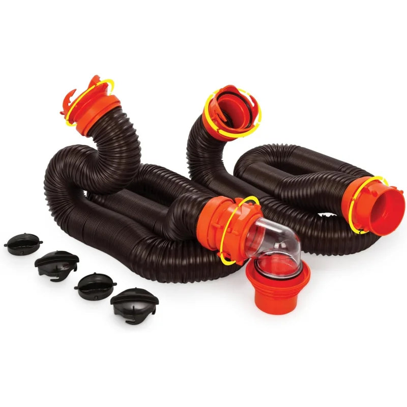 RhinoFLEX 20-Ft RV Sewer Hose Kit – Heavy-Duty, Flexible & Easy-Connect Waste Management System